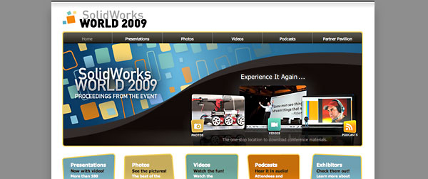 SolidWorks World 2009 Web Site